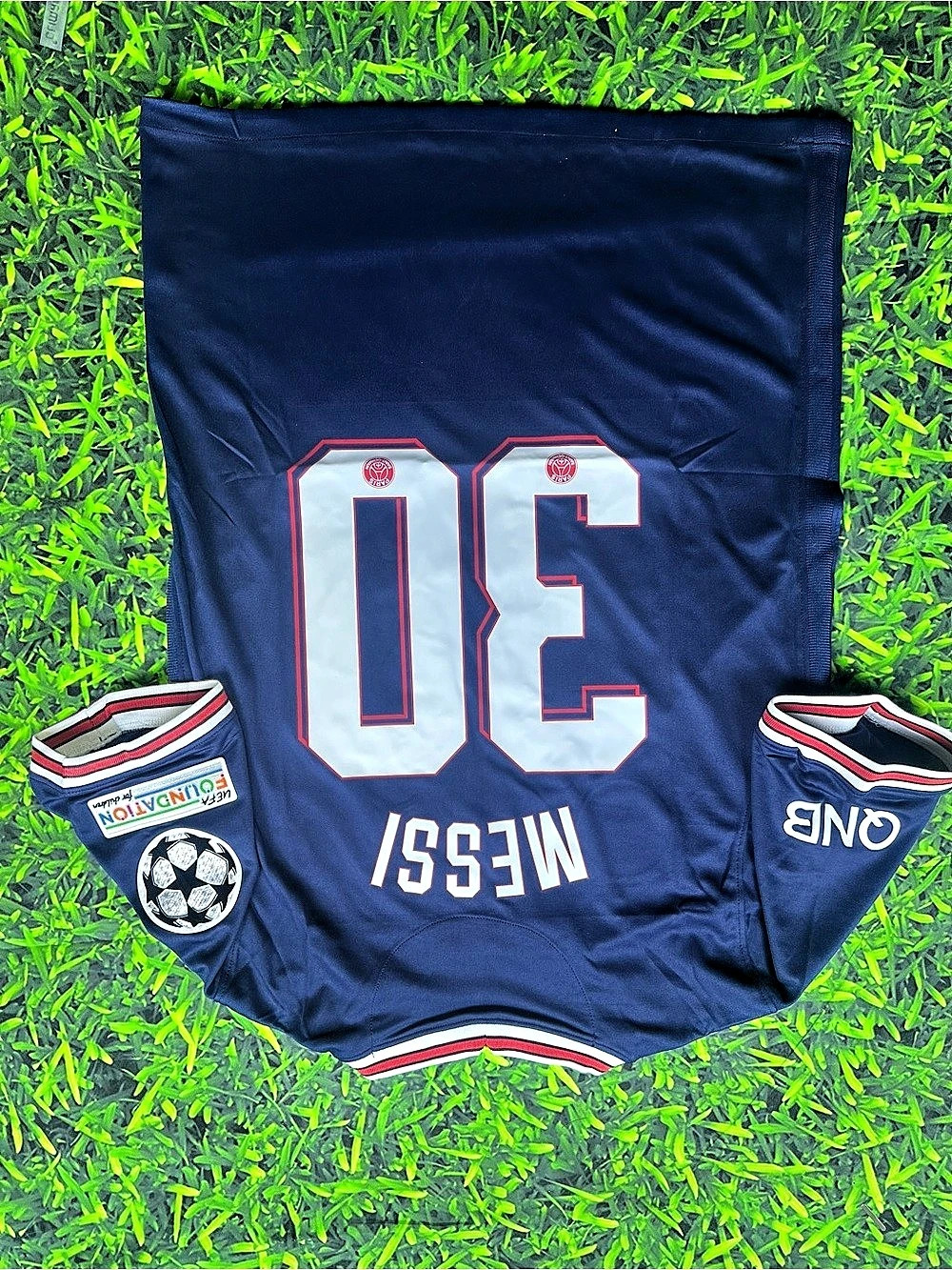 Jordan Paris Saint-Germain Messi 30 Jersey Soccer Jersey in Blue & White Like